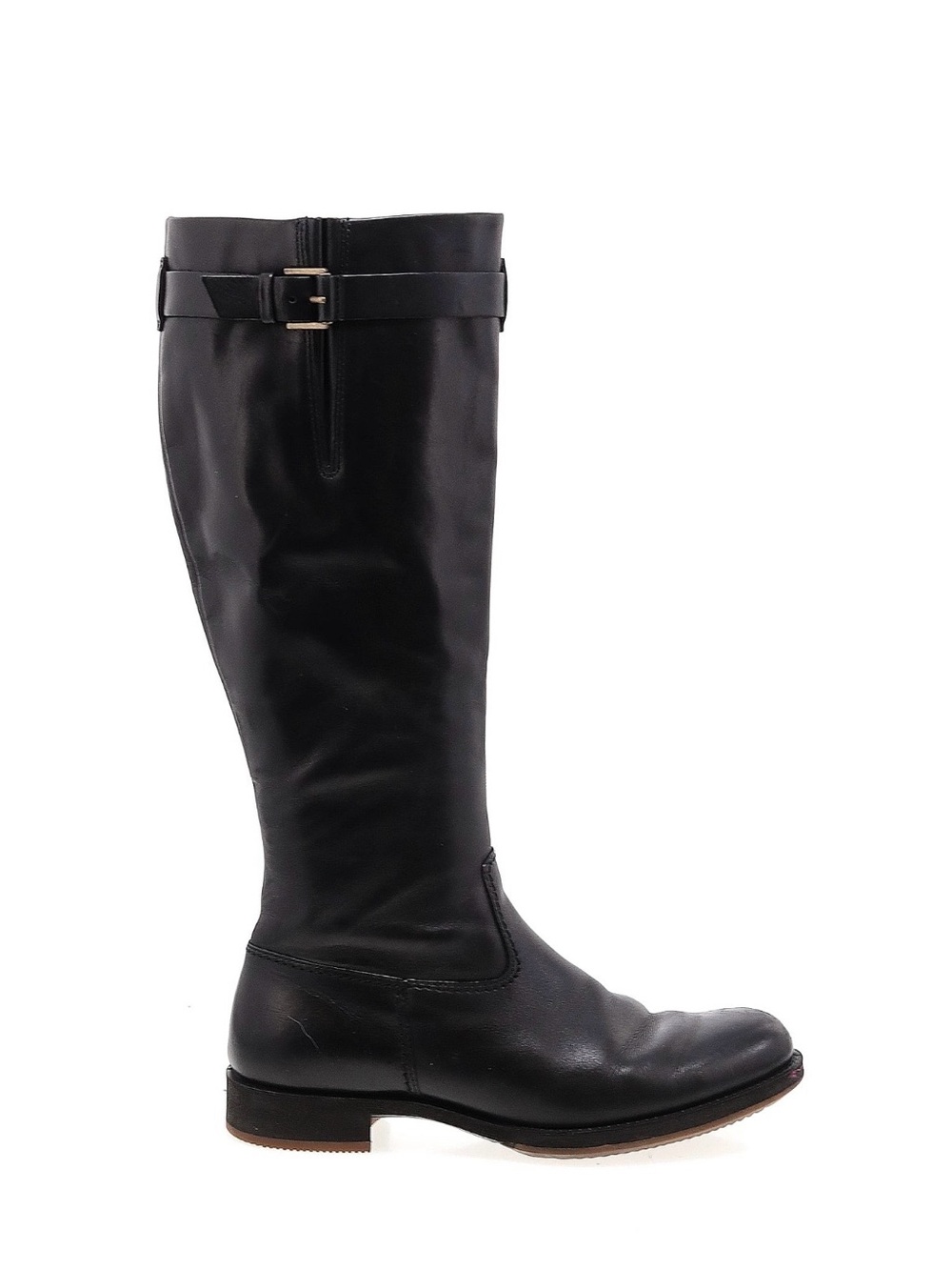 Ecco Black Tall Leather Riding Boots EU 38